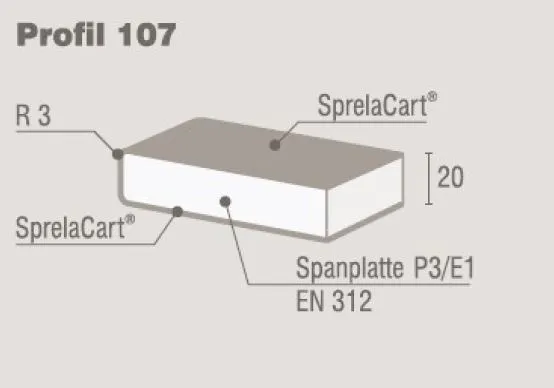 Fensterbank Sprela Select Profil 107