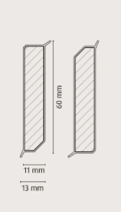 Sockelleiste FN Turn-X 60 wei&szlig;