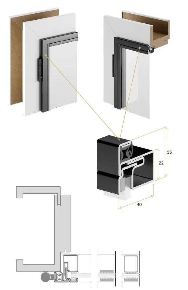 Loftt&uuml;ren G&J f&uuml;r gef&auml;lzte Norm-Zargen