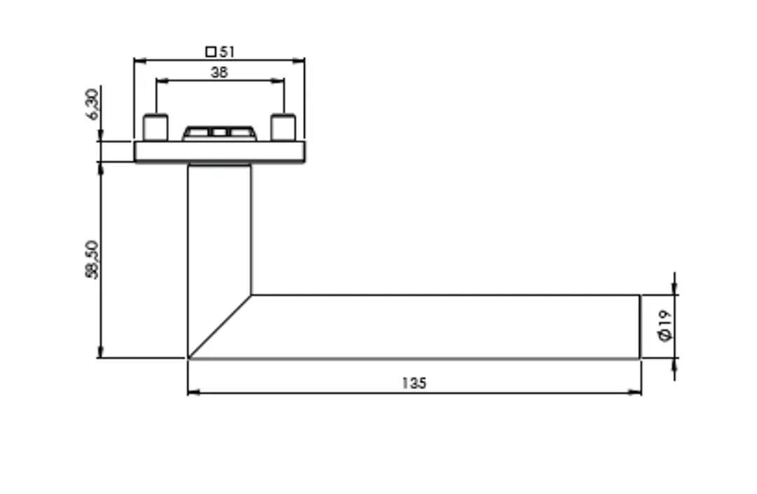 Griffpaar VAYA Basic Lucia 195 eckig